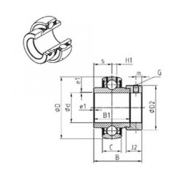 85 mm x 150 mm x 73,2 mm  SNR EX217 радиальные шарикоподшипники