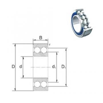 35 mm x 80 mm x 34,9 mm  ZEN S5307-2RS радиально-упорные шарикоподшипники