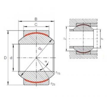 10 mm x 22 mm x 14 mm  INA GE 10 PW подшипники скольжения