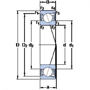 90 mm x 140 mm x 24 mm  SKF S7018 CD/P4A радиально-упорные шарикоподшипники