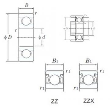 6 mm x 19 mm x 8 mm  KOYO ML6019ZZ радиальные шарикоподшипники