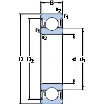 35 mm x 55 mm x 10 mm  SKF 61907-2RZ радиальные шарикоподшипники