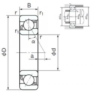 100 mm x 180 mm x 34 mm  NACHI 7220B радиально-упорные шарикоподшипники