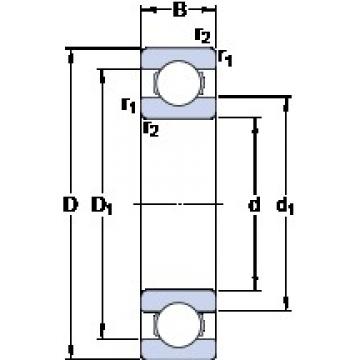 110 mm x 170 mm x 19 mm  SKF 16022 радиальные шарикоподшипники