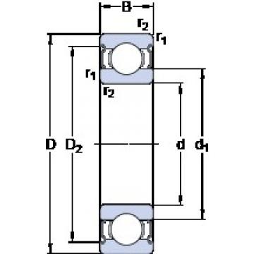 30 mm x 72 mm x 19 mm  SKF E2.6306-2Z радиальные шарикоподшипники