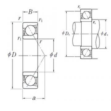 110 mm x 240 mm x 50 mm  NSK 7322 B радиально-упорные шарикоподшипники