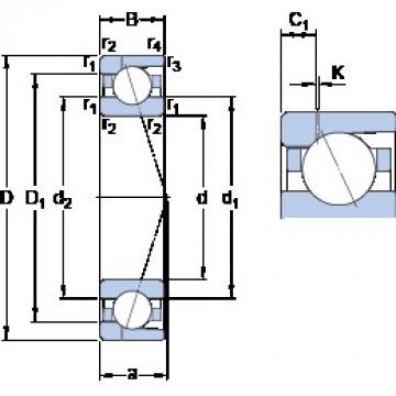 140 mm x 210 mm x 33 mm  SKF 7028 ACD/HCP4AH1 радиально-упорные шарикоподшипники