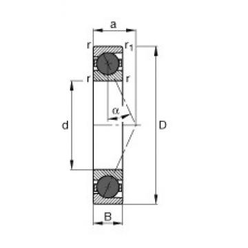 10 mm x 30 mm x 9 mm  FAG HCB7200-E-T-P4S радиально-упорные шарикоподшипники