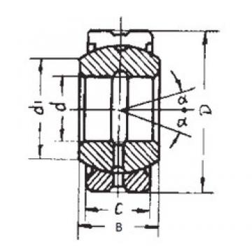 40 mm x 68 mm x 40 mm  FBJ GEG40ES-2RS подшипники скольжения