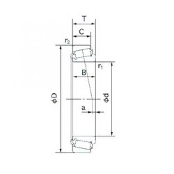 127.000 mm x 228.600 mm x 49.428 mm  NACHI HM926747/HM926710 конические роликовые подшипники