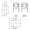 95 mm x 170 mm x 32 mm  KOYO M6219ZZX радиальные шарикоподшипники #1 small image