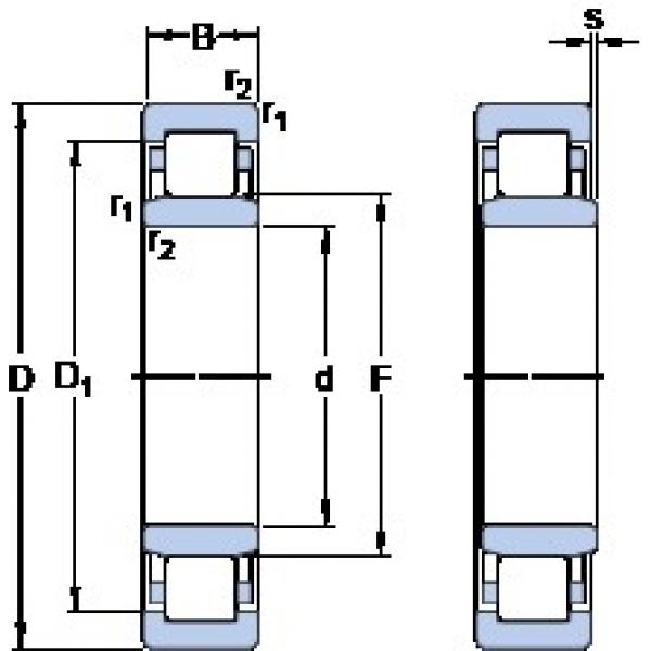 220 mm x 460 mm x 145 mm  SKF NU 2344 ECMA упорные шарикоподшипники #1 image