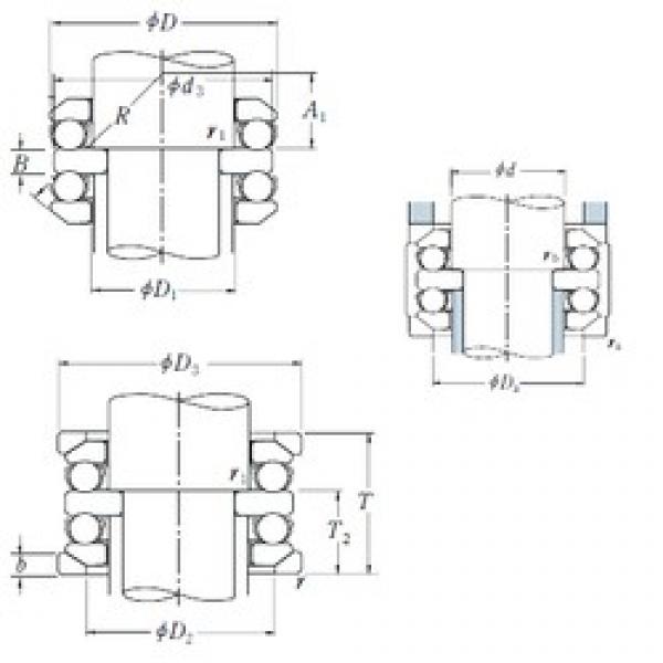 100 mm x 150 mm x 15 mm  NSK 54220U упорные шарикоподшипники #1 image