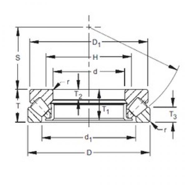 130 mm x 225 mm x 19 mm  Timken 29326 упорные роликоподшипники #1 image