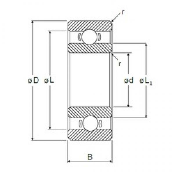 5 mm x 9 mm x 2,5 mm  NMB L-950 радиальные шарикоподшипники #1 image