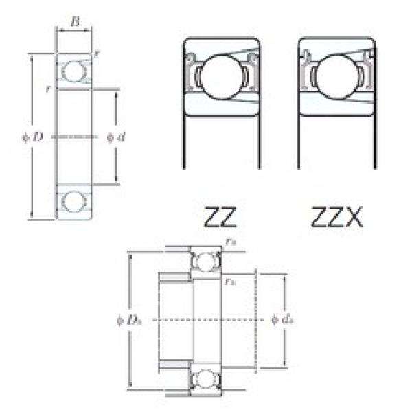 95 mm x 170 mm x 32 mm  KOYO M6219ZZX радиальные шарикоподшипники #1 image