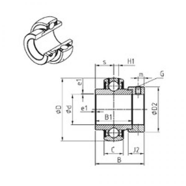 85 mm x 150 mm x 73,2 mm  SNR EX217 радиальные шарикоподшипники #1 image