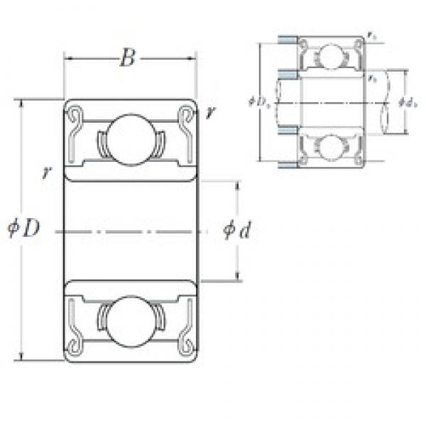 19.05 mm x 41,275 mm x 11,1125 mm  NSK R12ZZ радиальные шарикоподшипники #1 image