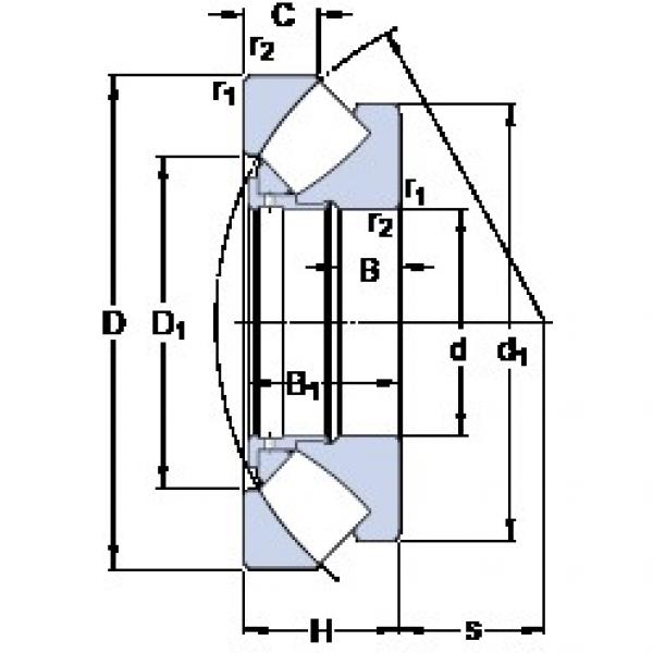 380 mm x 600 mm x 45 mm  SKF 29376 упорные роликоподшипники #1 image