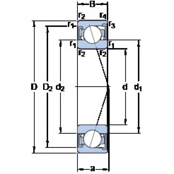 90 mm x 140 mm x 24 mm  SKF S7018 CD/P4A радиально-упорные шарикоподшипники #1 image