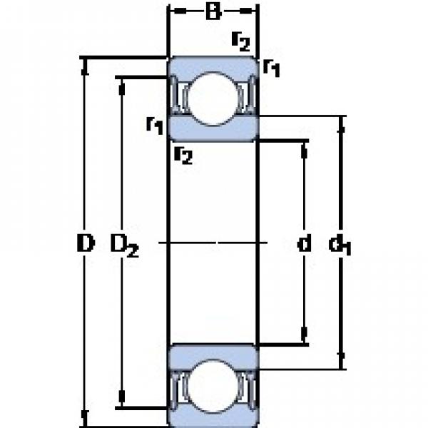 35 mm x 55 mm x 10 mm  SKF 61907-2RZ радиальные шарикоподшипники #1 image