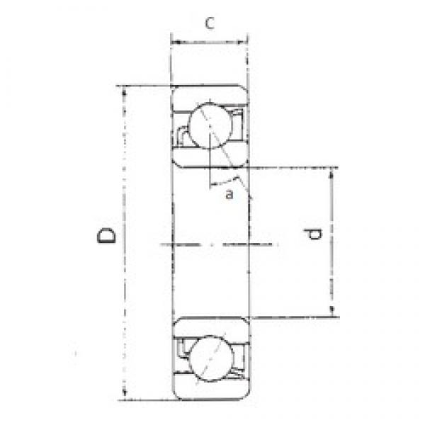 15 mm x 42 mm x 13 mm  FBJ 7302B радиально-упорные шарикоподшипники #1 image