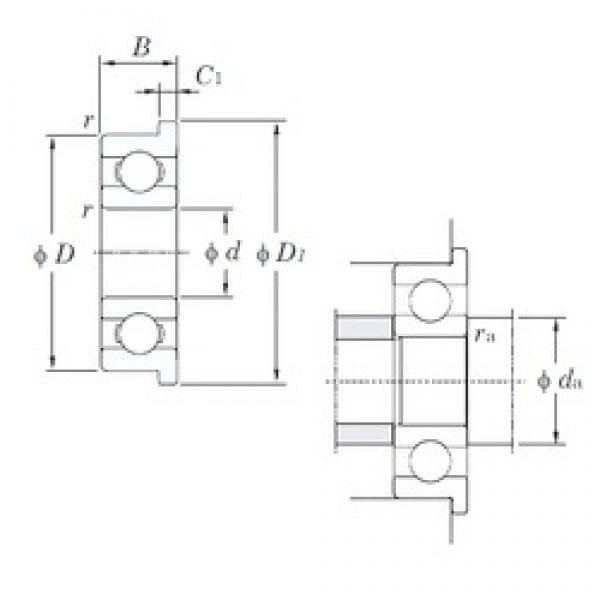 4 mm x 9 mm x 2,5 mm  KOYO F684 радиальные шарикоподшипники #1 image