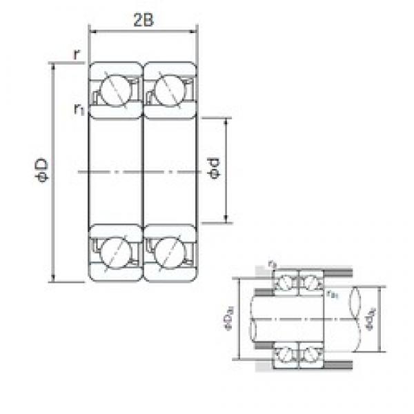 105 mm x 190 mm x 36 mm  NACHI 7221BDT радиально-упорные шарикоподшипники #1 image