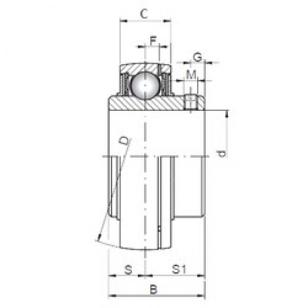 25 mm x 52 mm x 34,1 mm  ISO UC205 радиальные шарикоподшипники #1 image