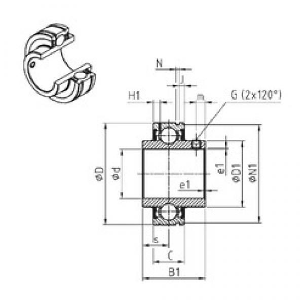 SNR CUC208 радиальные шарикоподшипники #1 image