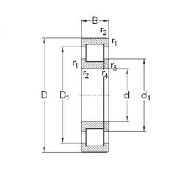 140 mm x 250 mm x 68 mm  NKE NUP2228-E-MA6 цилиндрические роликоподшипники #1 image