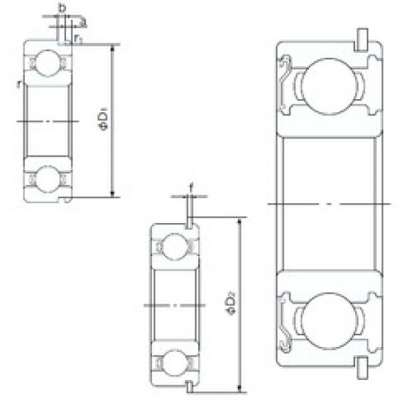 55 mm x 100 mm x 21 mm  NACHI 6211ZENR радиальные шарикоподшипники #1 image