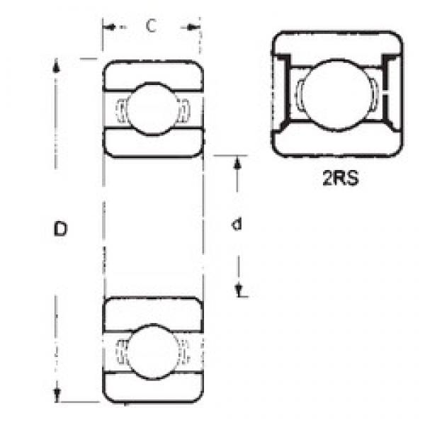 14,2875 mm x 34,925 mm x 11,1125 mm  FBJ 1622-2RS радиальные шарикоподшипники #1 image