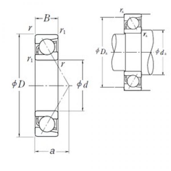 110 mm x 240 mm x 50 mm  NSK 7322 B радиально-упорные шарикоподшипники #1 image