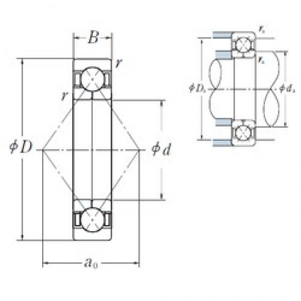 50 mm x 110 mm x 27 mm  NSK QJ310 радиально-упорные шарикоподшипники #1 image