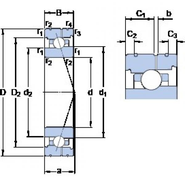 110 mm x 150 mm x 20 mm  SKF 71922 CB/HCP4AL радиально-упорные шарикоподшипники #1 image