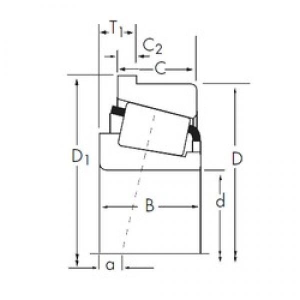 50,8 mm x 111,125 mm x 26,909 mm  Timken 55200/55437-B конические роликовые подшипники #1 image