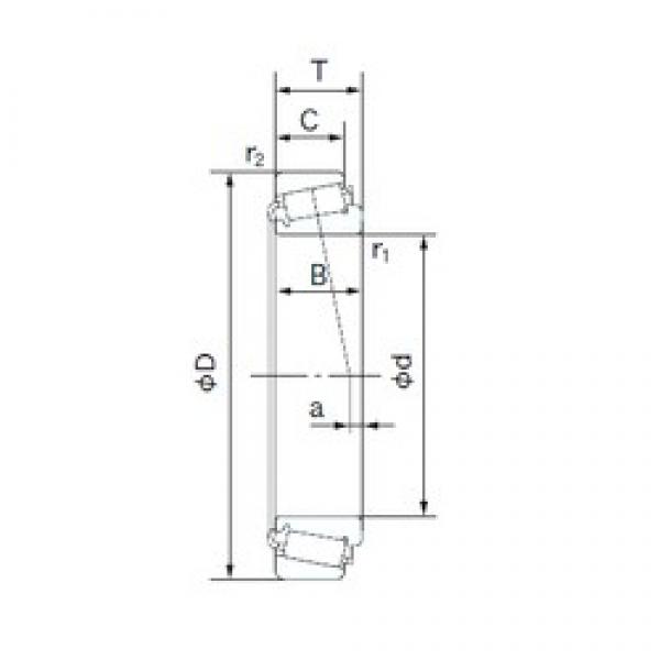 61.912 mm x 122.238 mm x 36.678 mm  NACHI 554/553X конические роликовые подшипники #1 image